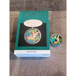 Hallmark 1994 deer cozy Christmas ornament Xmas decor